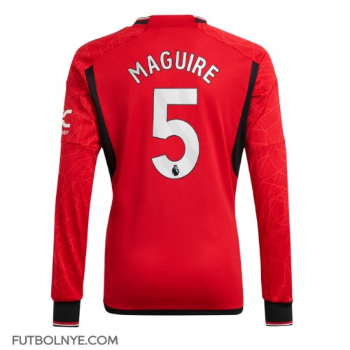 Camiseta Manchester United Harry Maguire #5 Primera Equipación 2023-24 manga larga